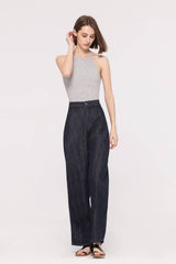 Adjustable Waistband Barrel Jeans