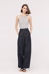 Adjustable Waistband Barrel Jeans