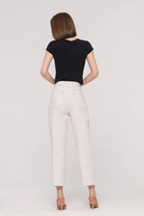 High-Rise Straight Cropped Jeans