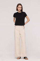 Colored Yarn Ripped Jeans