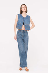 High-Waist Wide Leg Jeans