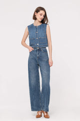 High-Waist Wide Leg Jeans