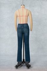 Customized Dark Blue Mom Jeans