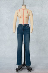 Customized Dark Blue Mom Jeans