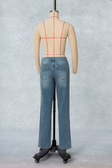 Customized Mid Blue Mom Jeans