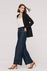 Lyocell Wide-Waist Jeans
