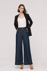 Lyocell Wide-Waist Jeans