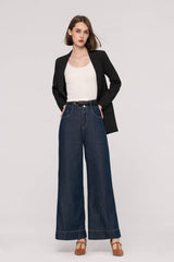 Lyocell Wide-Waist Jeans