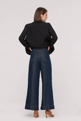 Lyocell Wide-Waist Jeans
