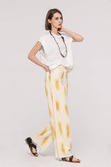 High-Waist Printed Wide Leg Jeans