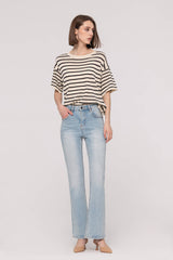 Mid-Waist Flared Jeans