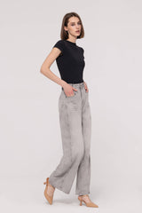 Light Grey Wide Leg Jeans