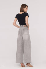 Light Grey Wide Leg Jeans