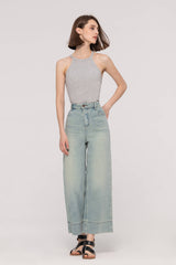 Wide Leg Cropped Jeans