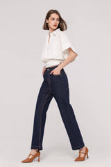 Raw Blue Straight Jeans