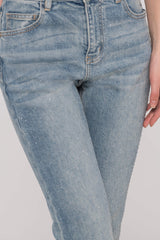 Mid-Waist Flared Studs Jeans