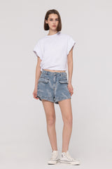 Mid-Rise Jacquard Shorts