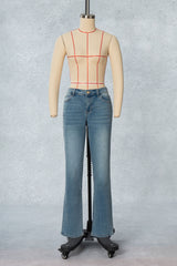 Customized Mid Blue Mom Jeans