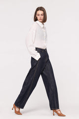 Raw Blue Barrel Jeans