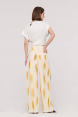 High-Waist Printed Wide Leg Jeans