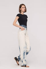 Double-Waist Wide Leg Jeans